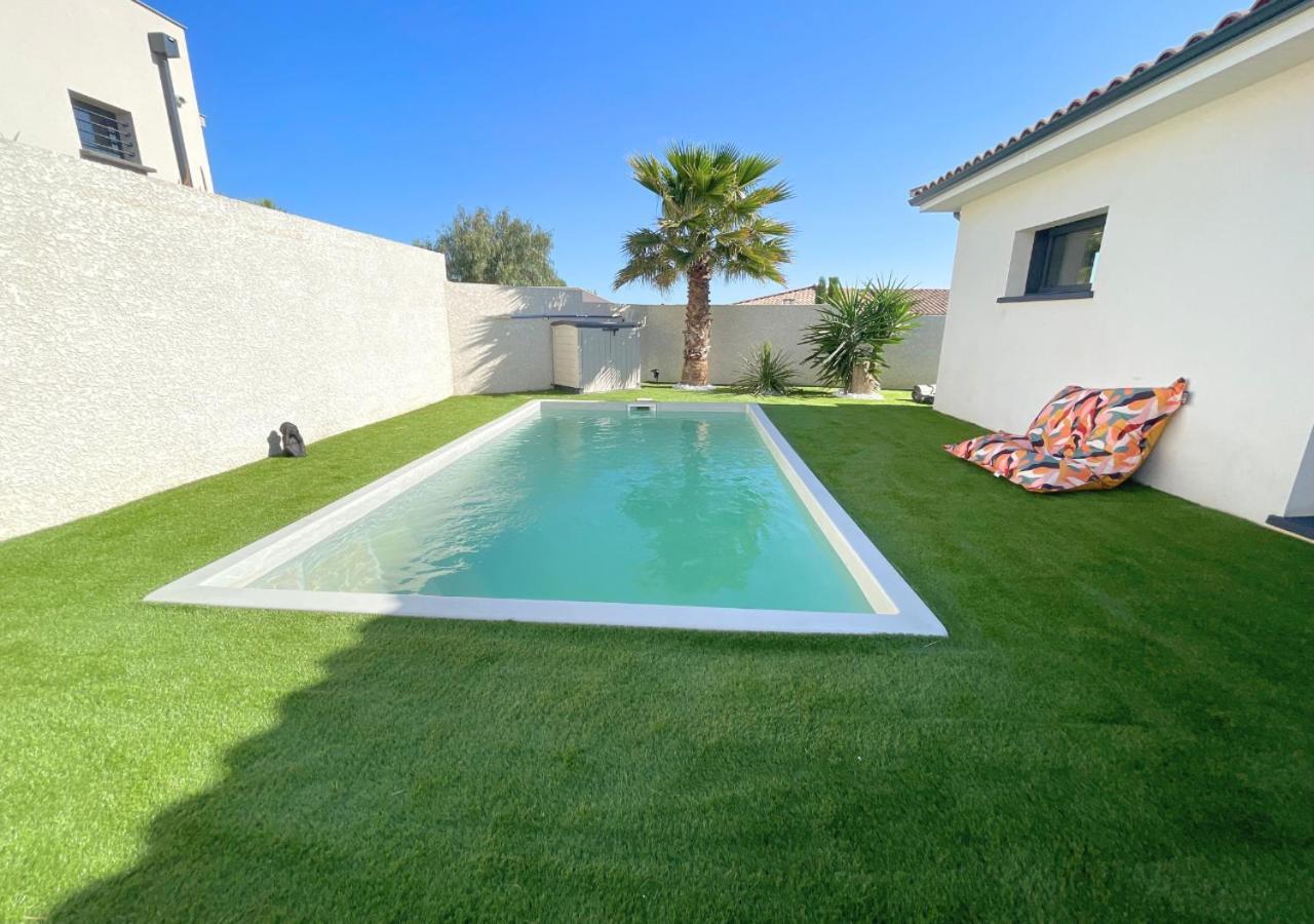 Villa Contemporaine Avec Piscine Chauffee Proche Des Plages Sauvian Dış mekan fotoğraf