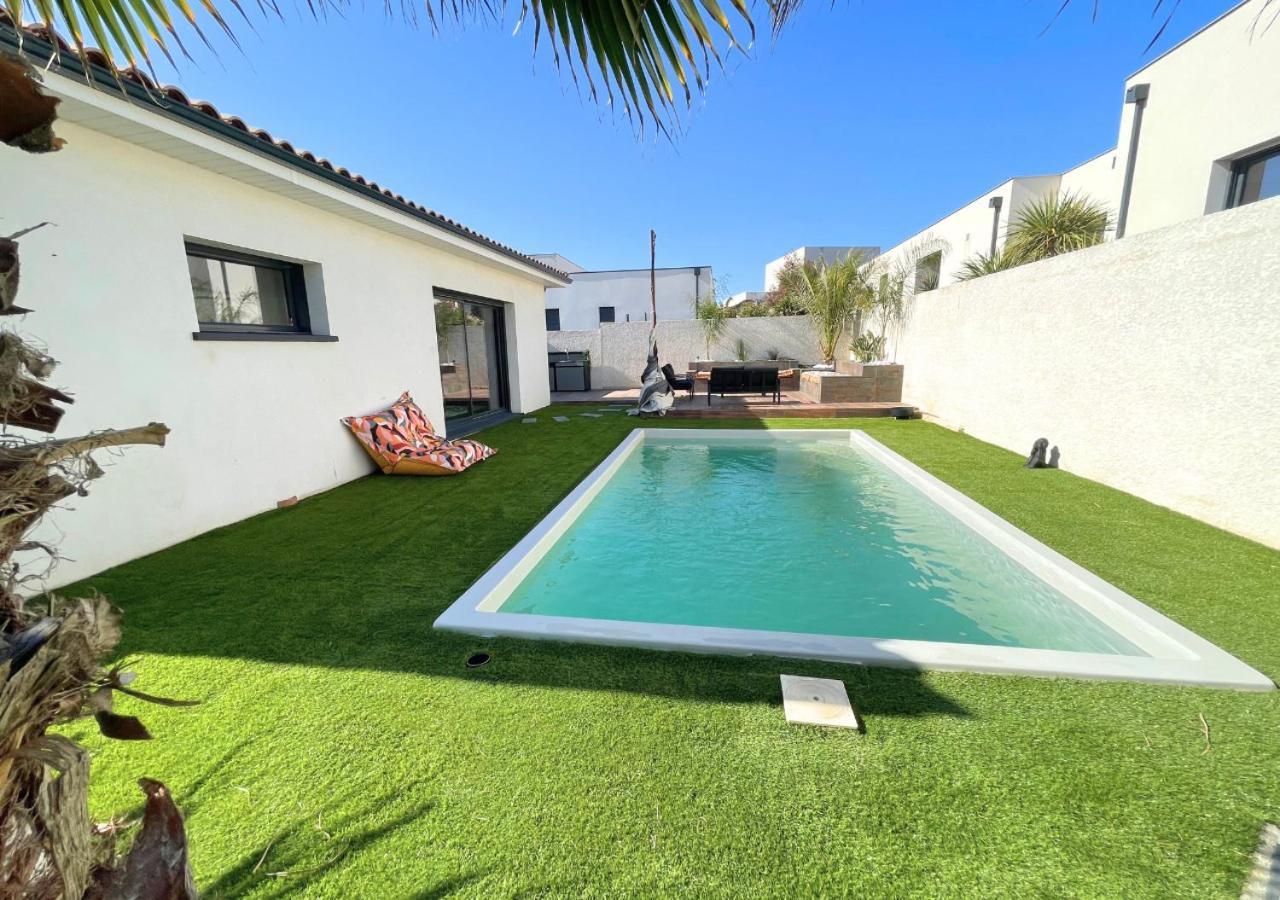 Villa Contemporaine Avec Piscine Chauffee Proche Des Plages Sauvian Dış mekan fotoğraf